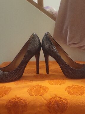 Coach Black Glitter Pointed-Toe Stiletto Pumps